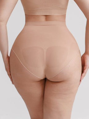 Wholesale Seamless High Waist Tummy Control Briefs Anti Slip Silicone Shaping Panties SPU