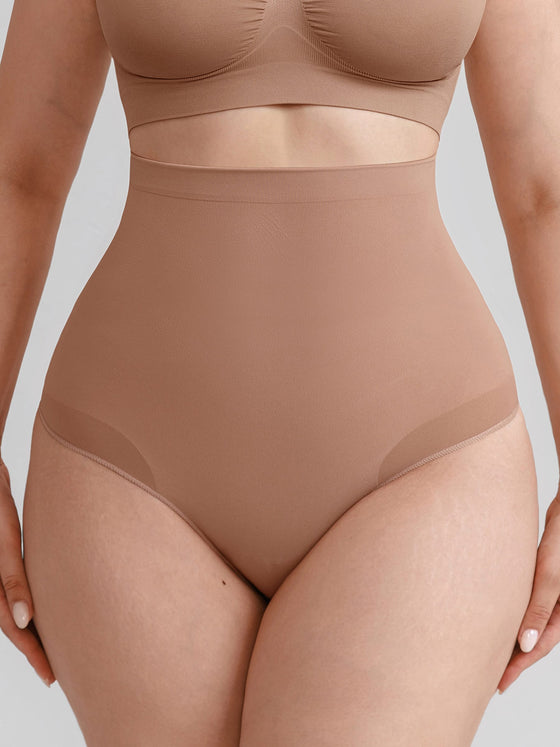 Wholesale Seamless High Waist Tummy Control Briefs Anti Slip Silicone Shaping Panties SPU