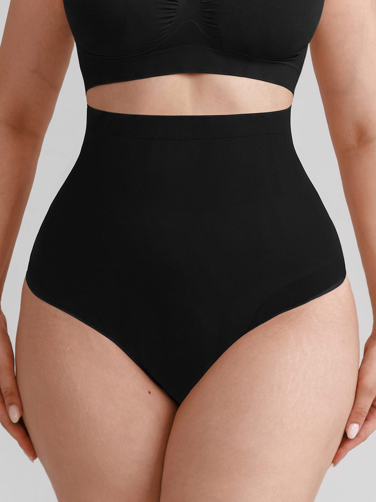 Wholesale Seamless High Waist Tummy Control Briefs Anti Slip Silicone Shaping Panties SPU