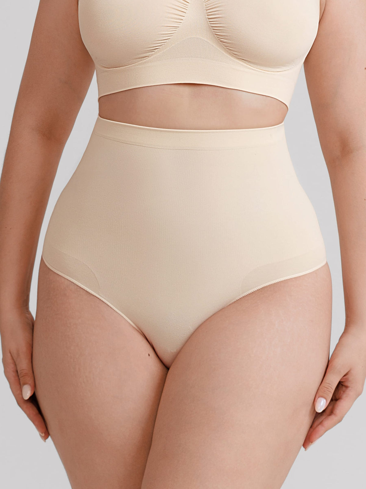 Wholesale Seamless High Waist Tummy Control Briefs Anti Slip Silicone Shaping Panties SPU