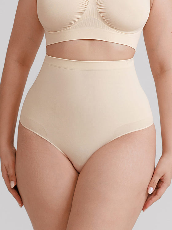 Wholesale Seamless High Waist Tummy Control Briefs Anti Slip Silicone Shaping Panties SPU