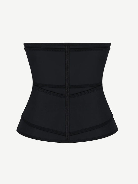 Wholesale Plus Size Black Latex Waist Cincher with Zipper and Adjustable Belt