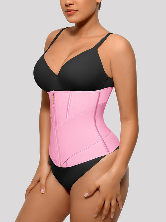 Wholesale 11 Steel Bone Waist Trainer Vest with Front Zipper Tummy Control Shapewear SPU