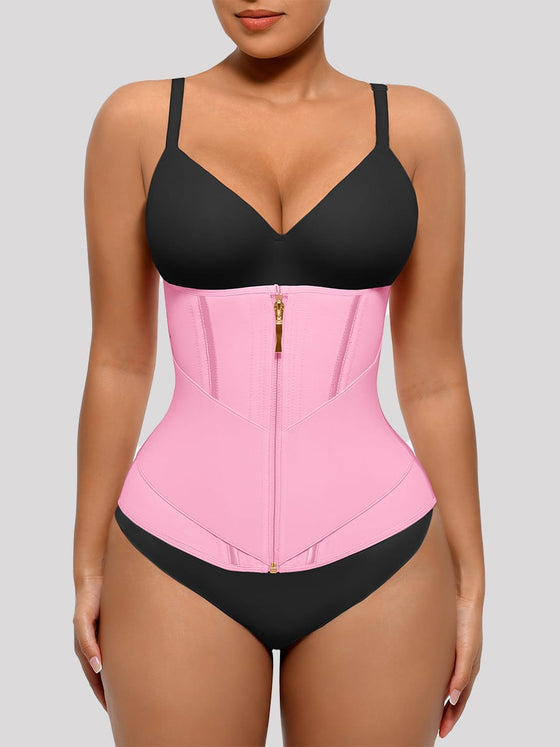 Wholesale 11 Steel Bone Waist Trainer Vest with Front Zipper Tummy Control Shapewear SPU