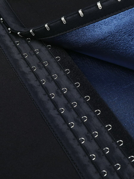 Wholesale Dark Blue Neoprene Leggings Shaper 3 Rows Hooks High Rise