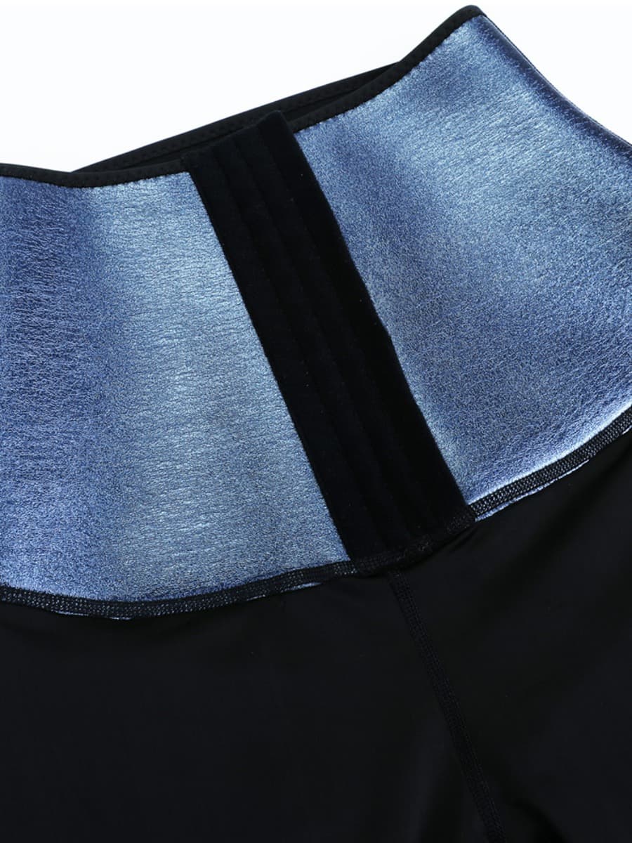 Wholesale Dark Blue Neoprene Leggings Shaper 3 Rows Hooks High Rise Custom Logo