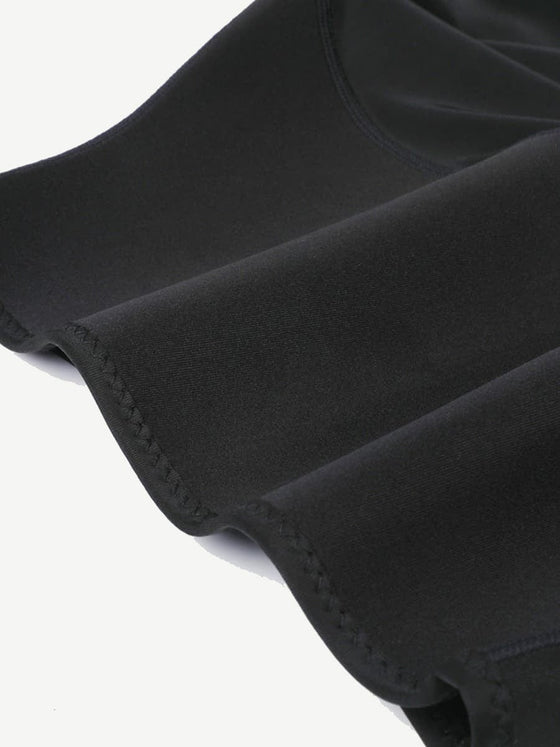 Wholesale Dark Blue Neoprene Leggings Shaper 3 Rows Hooks High Rise