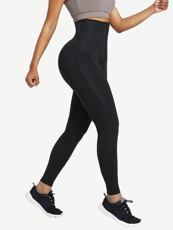 Wholesale Dark Blue Neoprene Leggings Shaper 3 Rows Hooks High Rise
