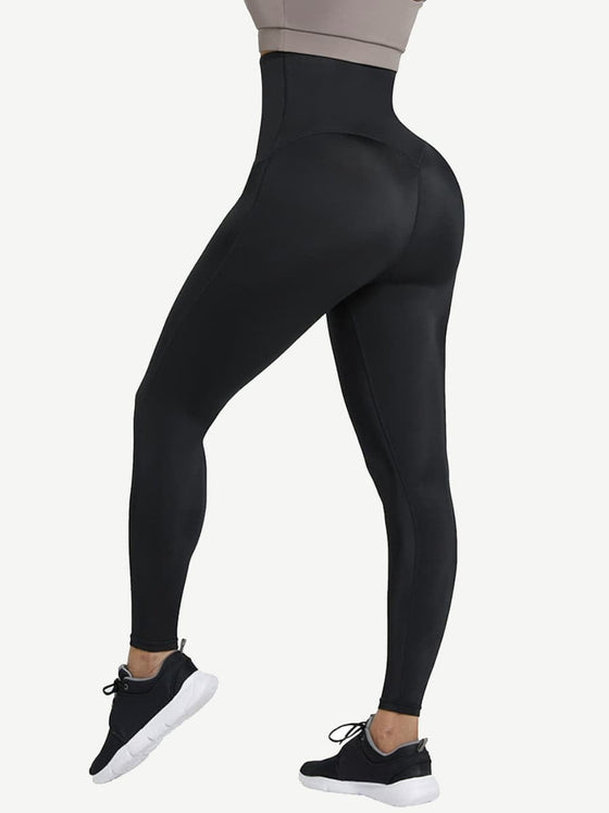 Wholesale Dark Blue Neoprene Leggings Shaper 3 Rows Hooks High Rise