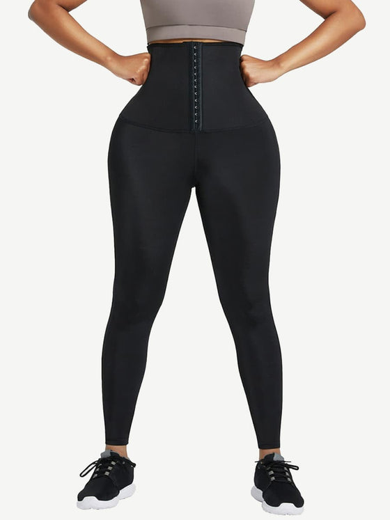Wholesale Dark Blue Neoprene Leggings Shaper 3 Rows Hooks High Rise