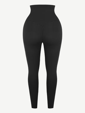 Wholesale Dark Blue Neoprene Butt Lifting Leggings Wide Waistband Lose Weight