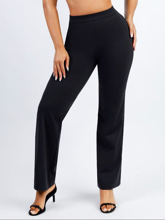 Wholesale Waist Trimming Straight-leg Pants with Built-in Shaping Shorts