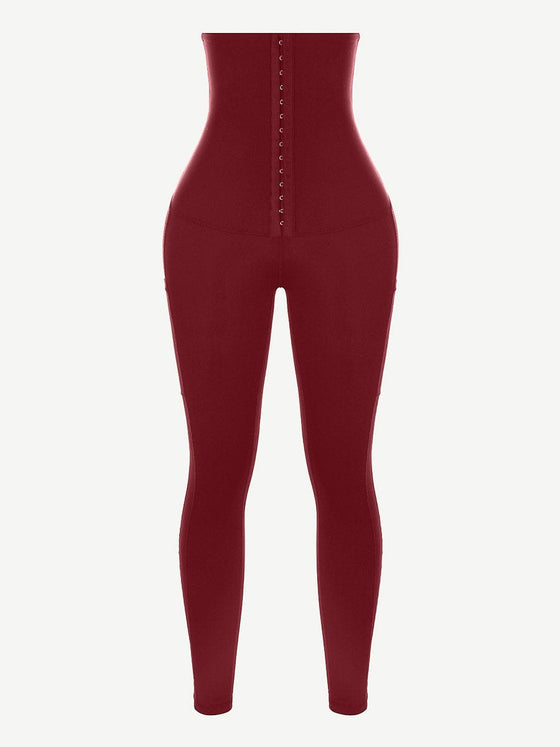 Wholesale Black Shape Leggings High Waist 3 Hooks Pockets Basic Shaping