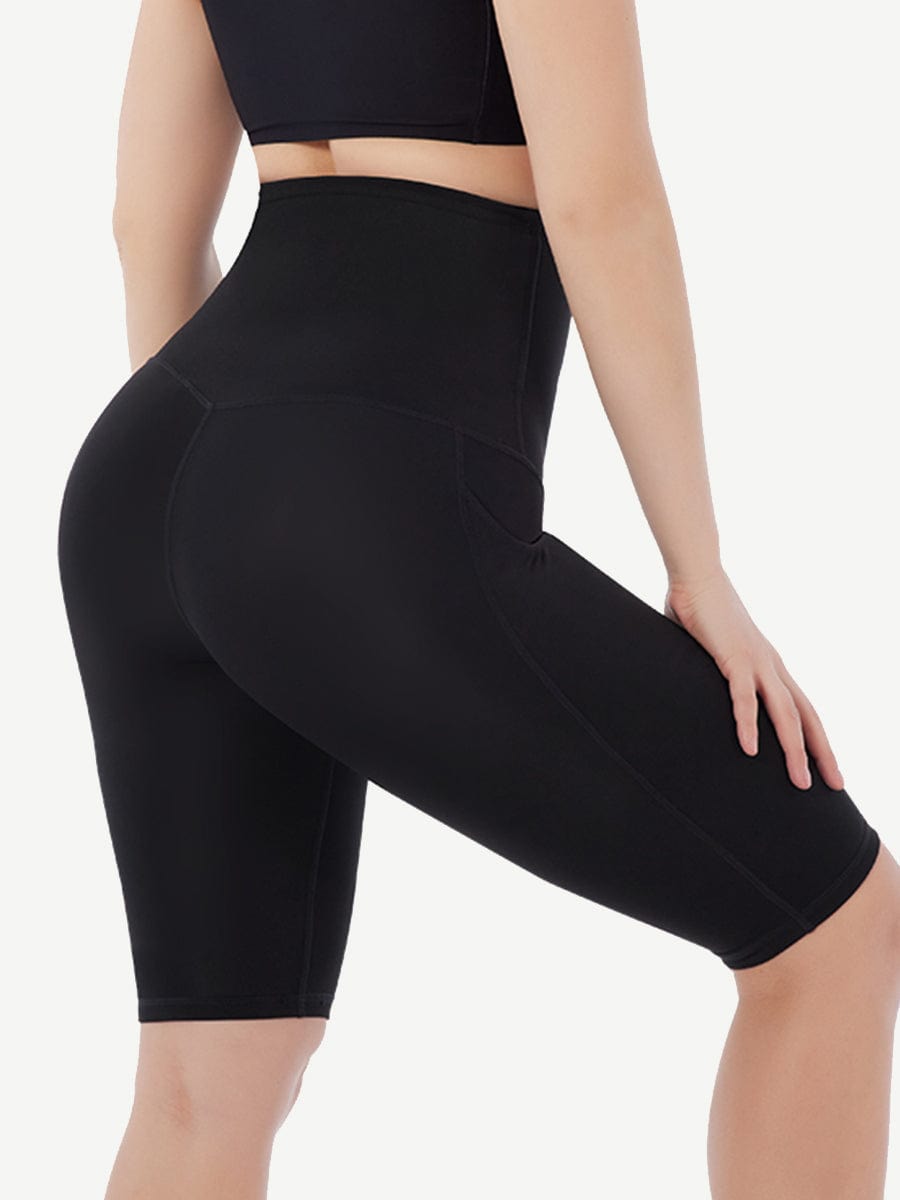 Wholesale High Elastic Mesh Sports Shaping Pants With Pocket Design