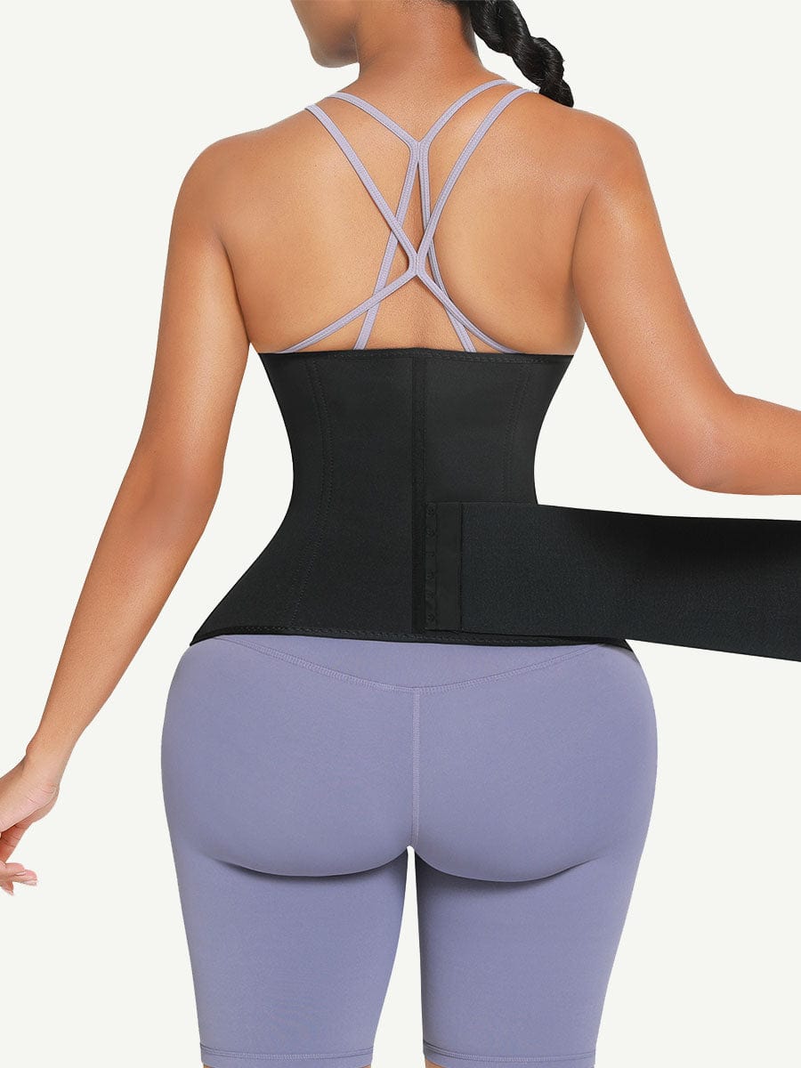 Wholesale 2-In-1 Neoprene Waist Trainer with Attachable Bandage Wrap