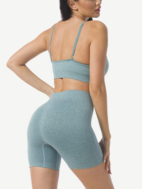 Wholesale Knitting Short Yoga Bodysuits 2-in-1 Gymwear