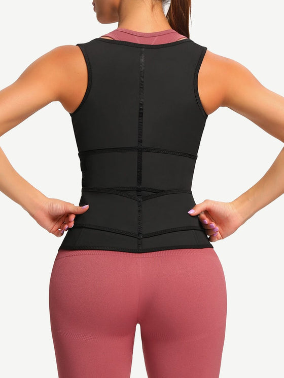 Wholesale Latex Vest Shaper Double Belts With Zipper High-Compression