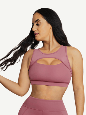 Wholesale Sports Bra With Front and Back Hollow Cutting Design