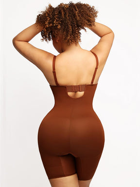 Wholesale Fancy Cupped Mid-Thigh Tummy Control Bodysuit