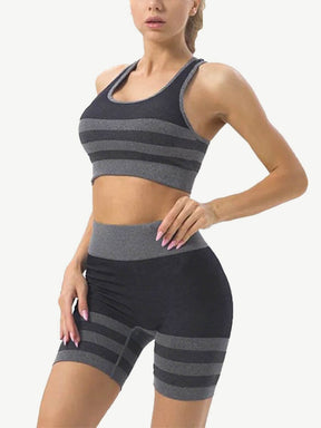 Wholesale Seamless Knitting Bra Fashion Sports Suits Shorts Yoga Gymwear