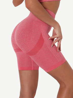 Wholesale High Waist Solid Color Yoga Shorts Contouring Sensation