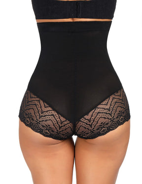 Wholesale Plus Size High Waist Panty Girdle Lace Hem Breathable