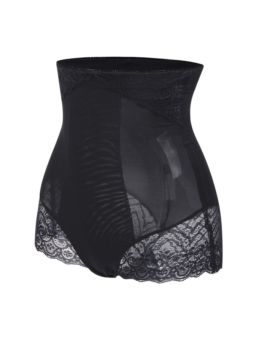 Wholesale Plus Size High Waist Panty Girdle Lace Hem Breathable