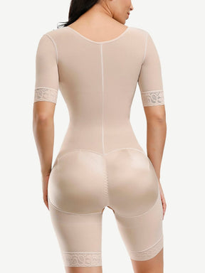 Wholesale Natural Color Lace Full Body Shaper Zipper Open Crotch Slim
