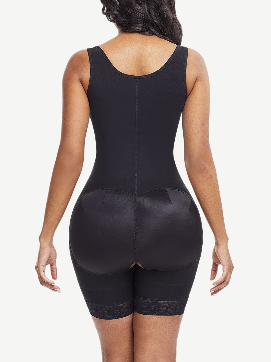 Wholesale Firmly Black Plus Size Underbust Bodysuit Zipper Comfort