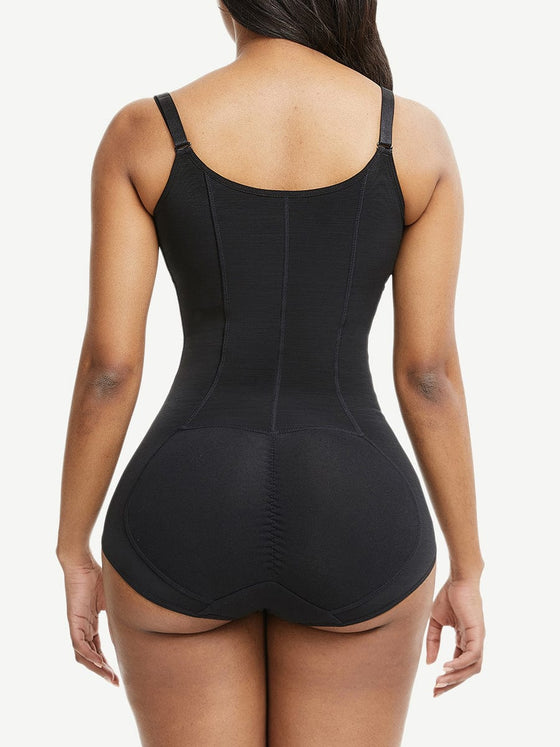 Wholesale Large Size Postoperative Full Body Shaper Front Zipper Smooth Abdomen
