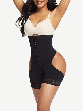 Wholesale Flawlessly High Waist Open Butt Shapewear Shorts Stretchy