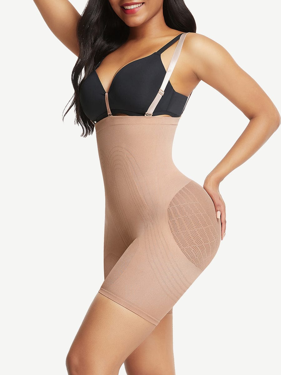 Wholesale Strengthen Black High Waisted Shapewear With Bra Clips Tight