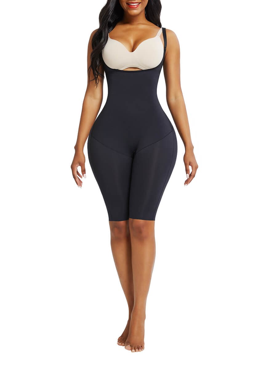 Shapewear & Fajas Full body shaper open bust capri body shaper bodysuit for  women USA at  Women's Clothing store