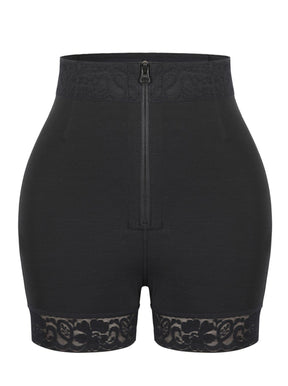 Wholesale Front Zipper Butt Lifter Shorts High Waist Curve-Creating