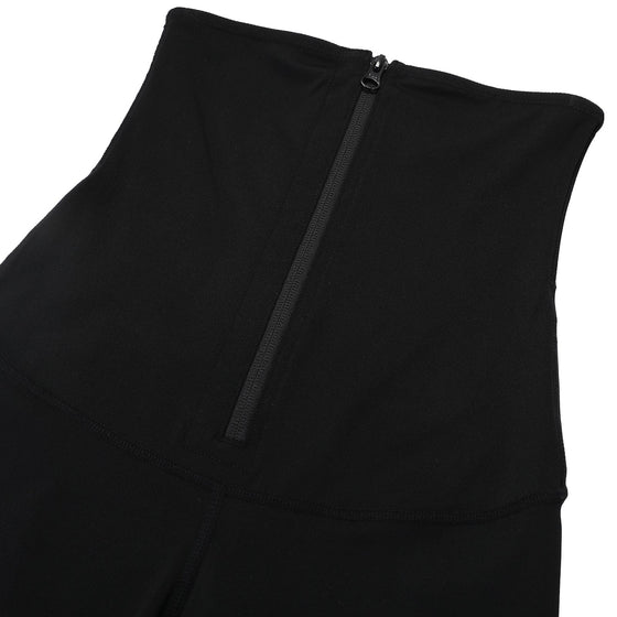 Wholesale Black Waist Trainer 2-In-1 Leggings With Zipping Hourglass Figure