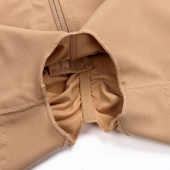 Wholesale Post Surgery Compression Tummy Control Full Body Shaper With Hook-and-Eye Zipper Closure