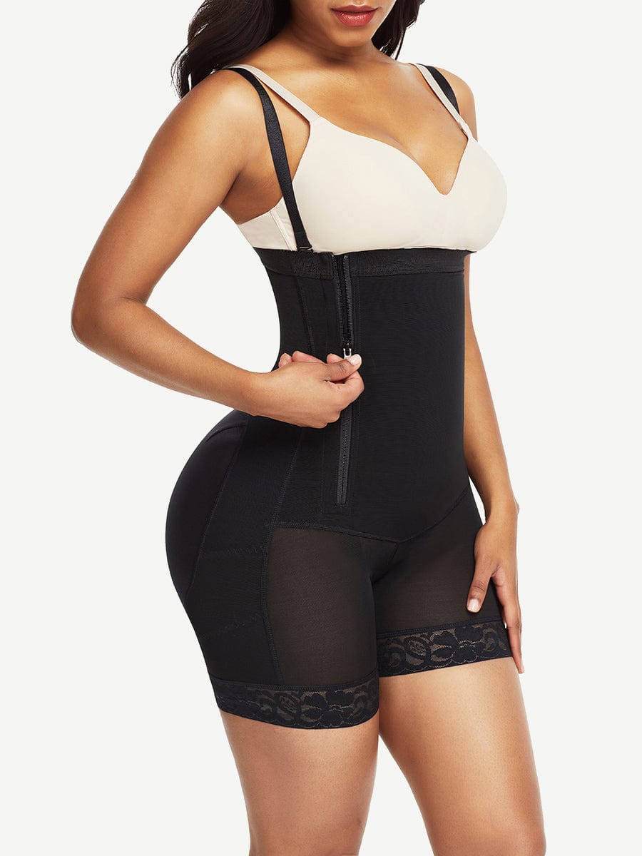 [USA Warehouse]Wholesale Pretty Detachable Straps Side Zip Body Shaper Leisure Fashion
