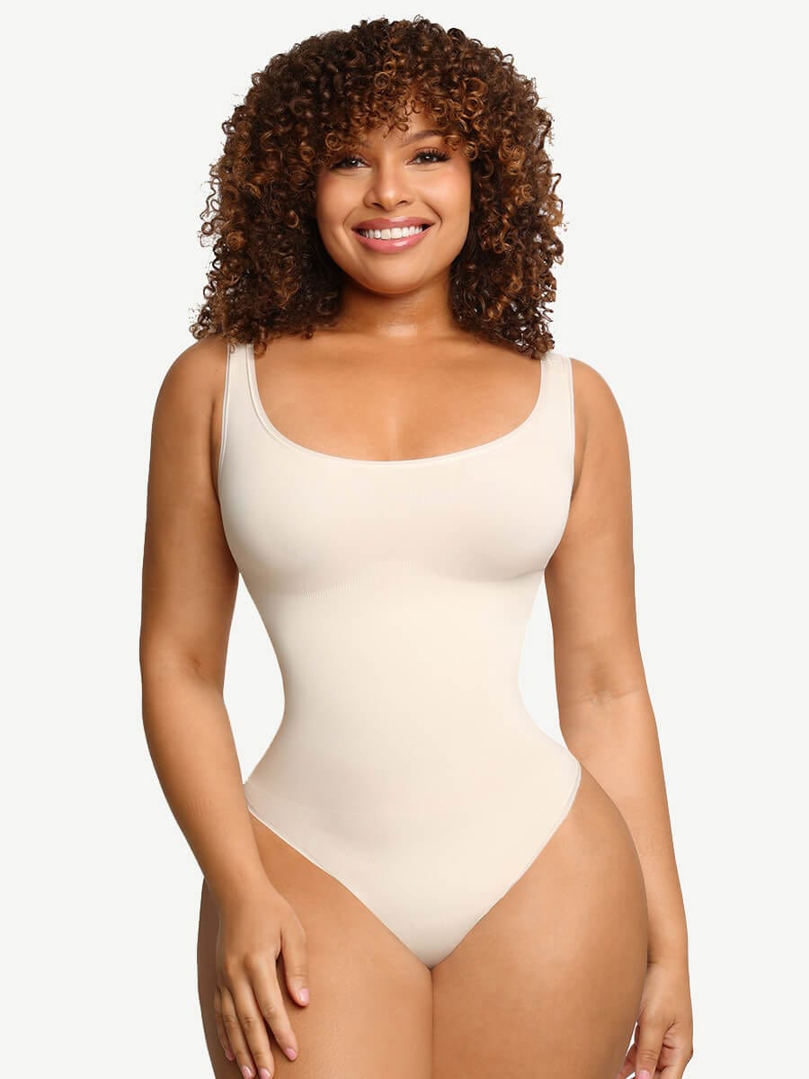Wholesale Eco-friendly Seamless Outerwear Belly Control Thong Bodysuit
