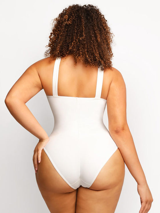 Wholesale Square Collar Elastic Sexy Outerwear Shape Bodysuit