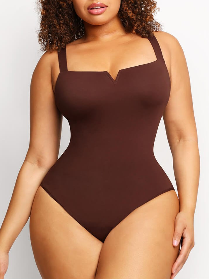 Wholesale Square Collar Elastic Sexy Outerwear Shape Bodysuit