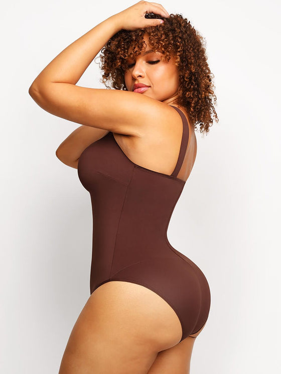 Wholesale Square Collar Elastic Sexy Outerwear Shape Bodysuit
