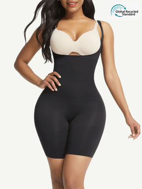 Wholesale Open-Bust Mid-Thigh Bodysuit Abdomen Flattening