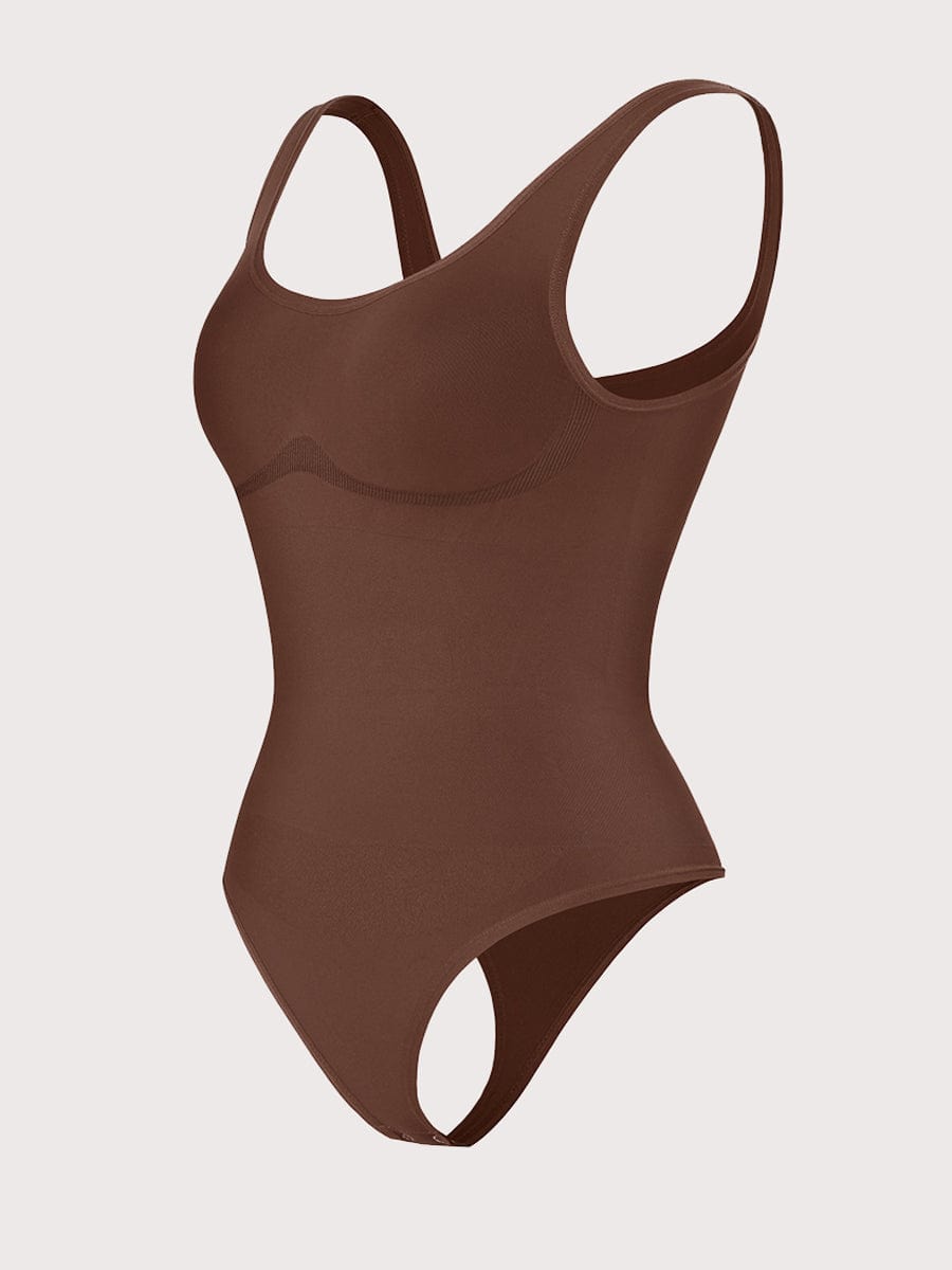 Wholesale🌿 Eco-friendly Seamless Outerwear Belly Control Thong Bodysuit