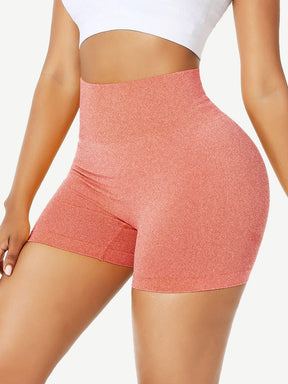 Wholesale Sleek High Waist Gym Shorts Solid Color Women's Clothes
