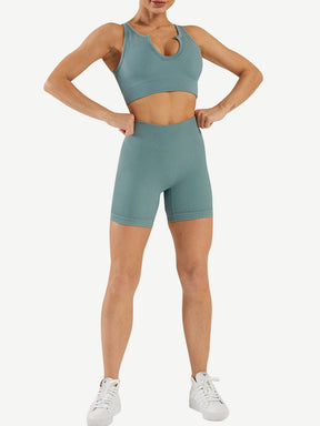 Wholesale Seamless Yogawear Suit Low Neckline Sleeveless Workout Clothes