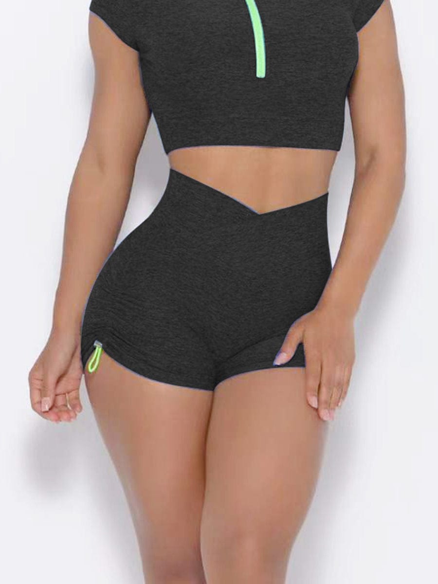 Wholesale Female Tight Ass Seamless V-cut Yoga Shorts