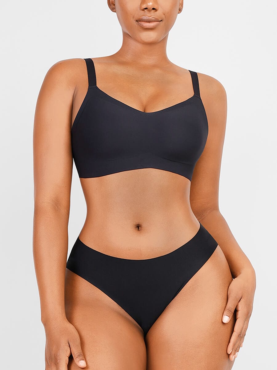 Wholesale Sexy Seamless Underwear with Shapewear Incorporated Push Up Bra