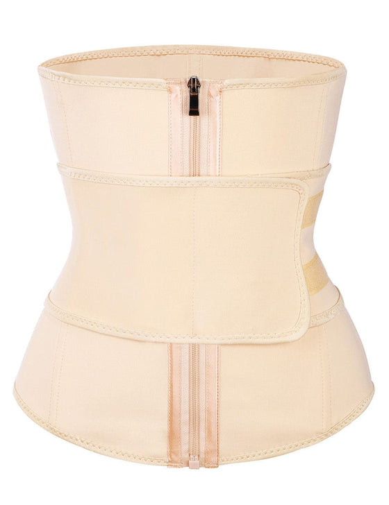 Remarkable Black Double Layer 7 Steel Boned Waist Trainer Plus Size
