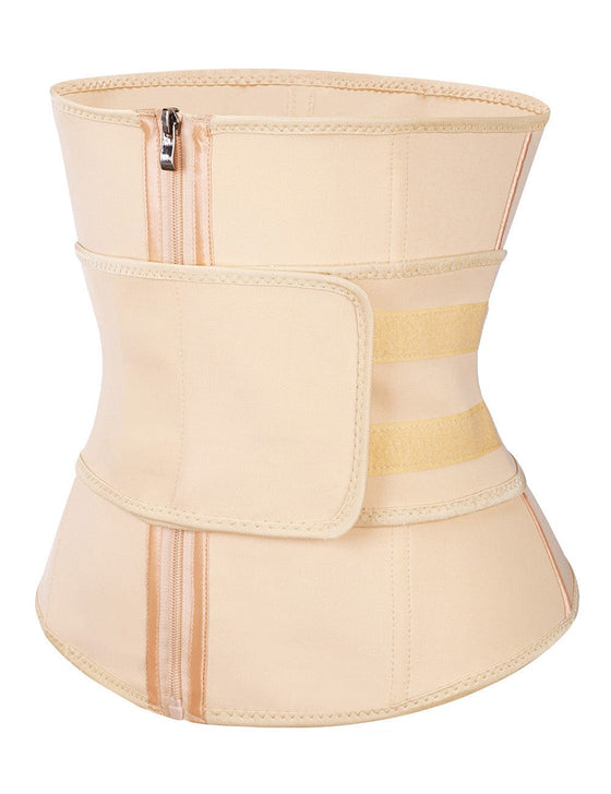 Remarkable Black Double Layer 7 Steel Boned Waist Trainer Plus Size