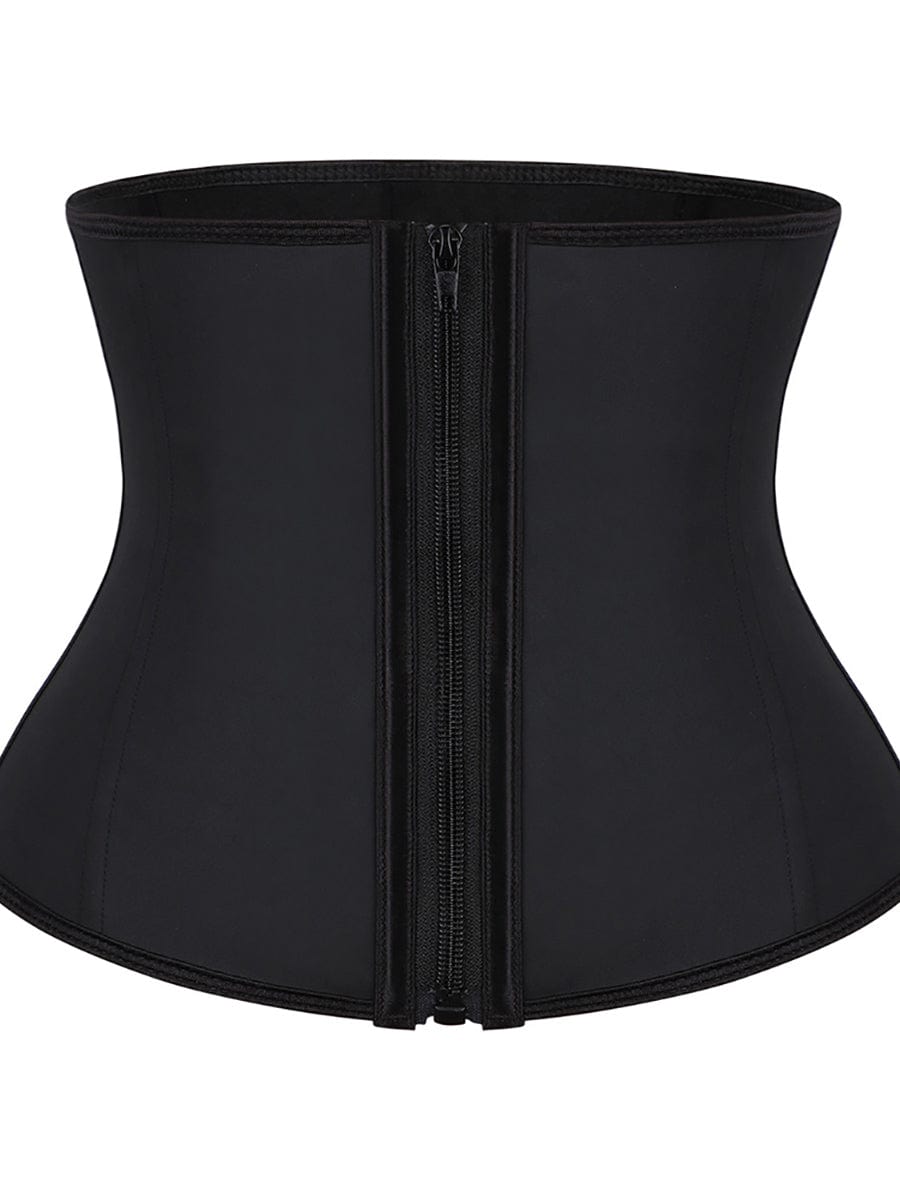 Wholesale Matching Black Zipper Latex Waist Trainer Plus Size For Girl